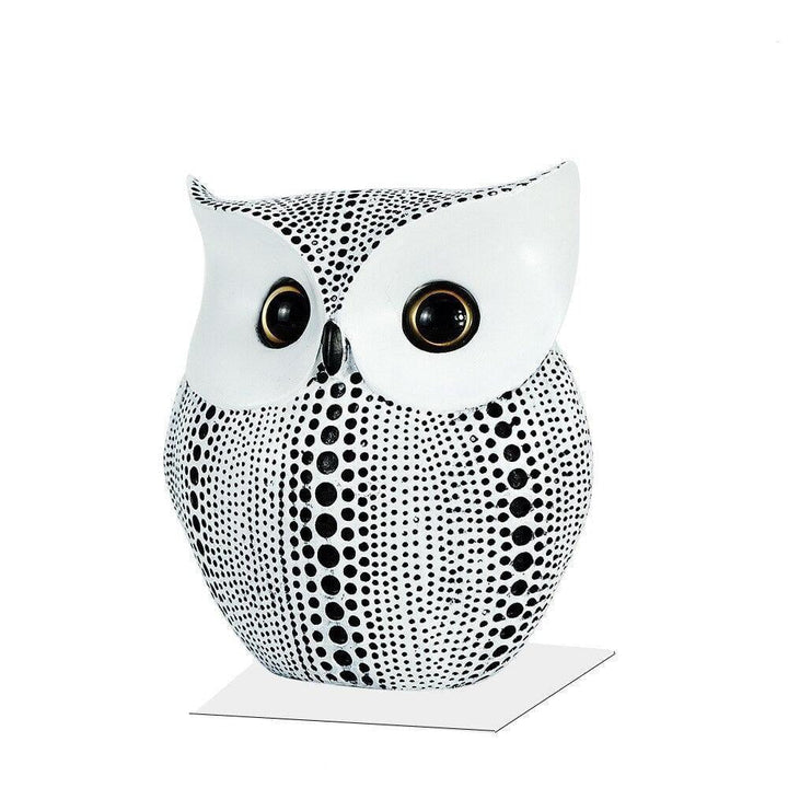 Hibou Résine Décoration Intérieure | Niva - Designix Statuette Blanc