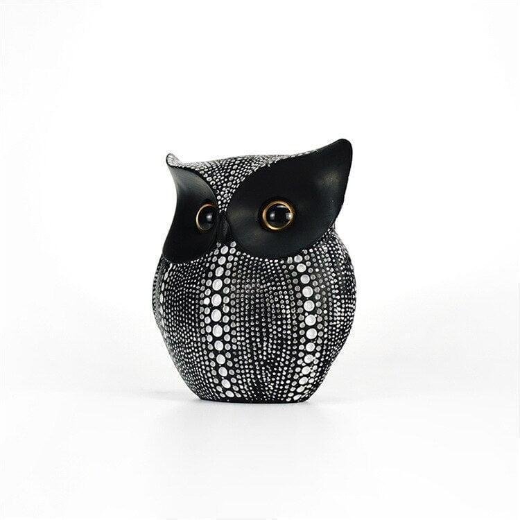 Hibou Résine Décoration Intérieure | Niva - Designix Statuette Noir