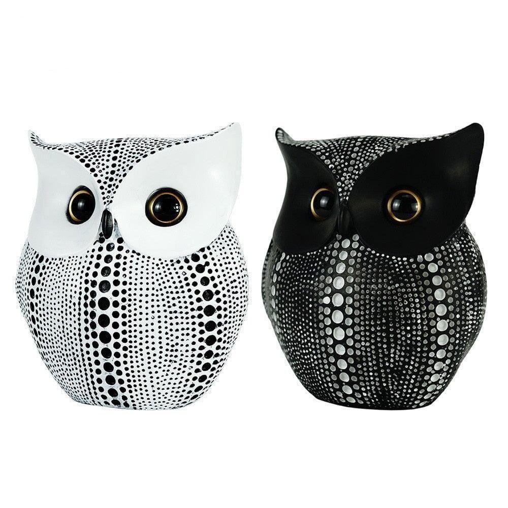 Hibou Résine Décoration Intérieure | Niva - Designix Statuette Noir