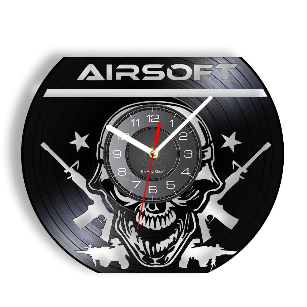 Horloge Murale Design | Airsoft | Designix - Horloge murales Sans LED 30 cm  - https://designix.fr/
