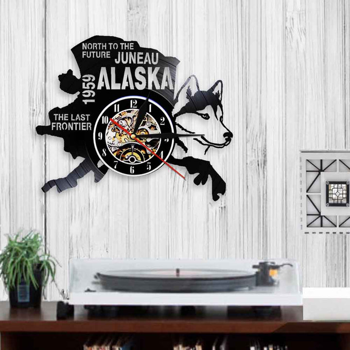 Horloge Murale Design | Alaska Dog | Designix - Horloge murales    - https://designix.fr/