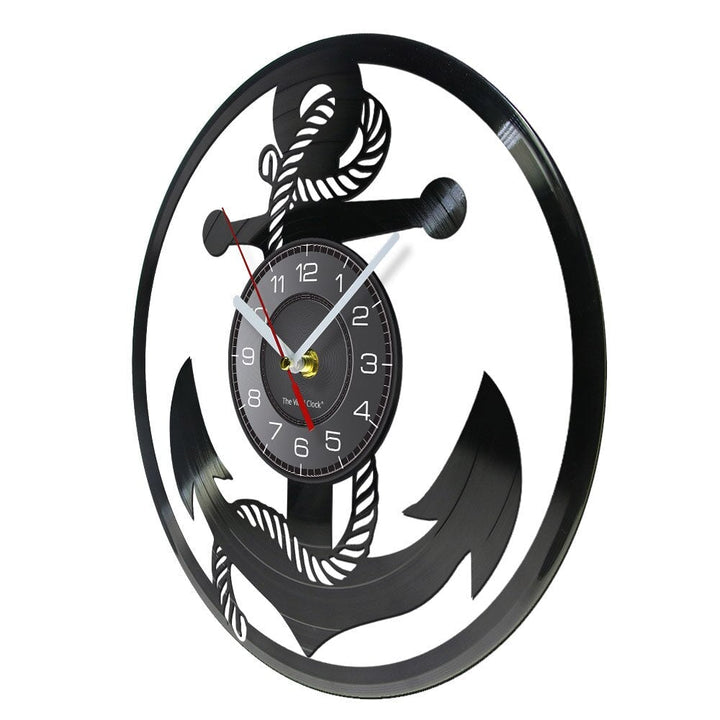 Horloge Murale Design | Ancre de Bateau et Corde de Chanvre | Designix - Horloge murales    - https://designix.fr/