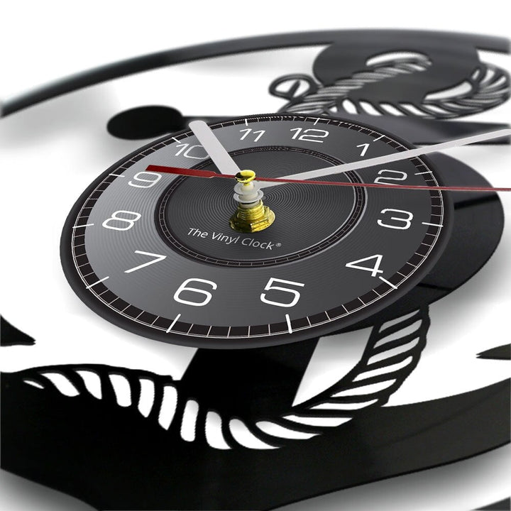 Horloge Murale Design | Ancre de Bateau et Corde de Chanvre | Designix - Horloge murales    - https://designix.fr/