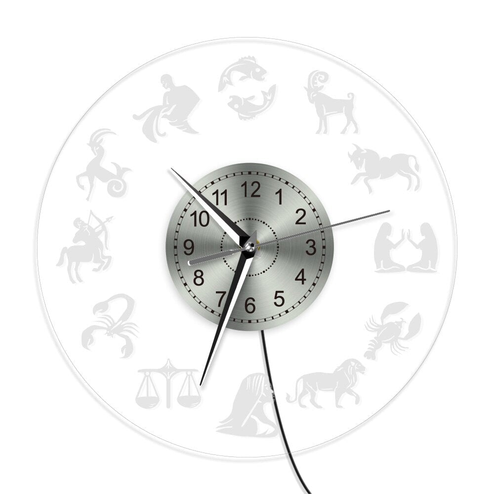 Horloge Murale Design | Astrologie du Zodiaque | Designix - Horloge murales    - https://designix.fr/
