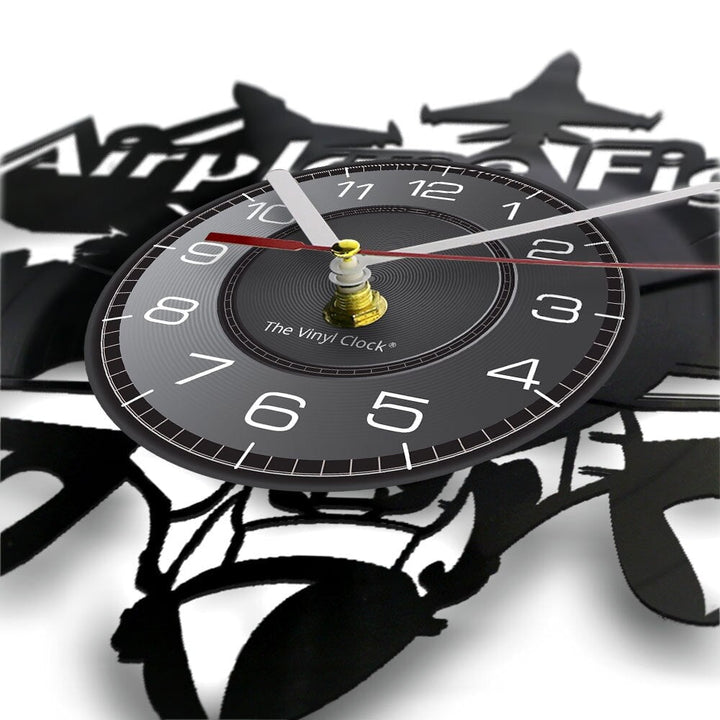Horloge Murale Design | Avion de Chasse | Designix - Horloge murales    - https://designix.fr/