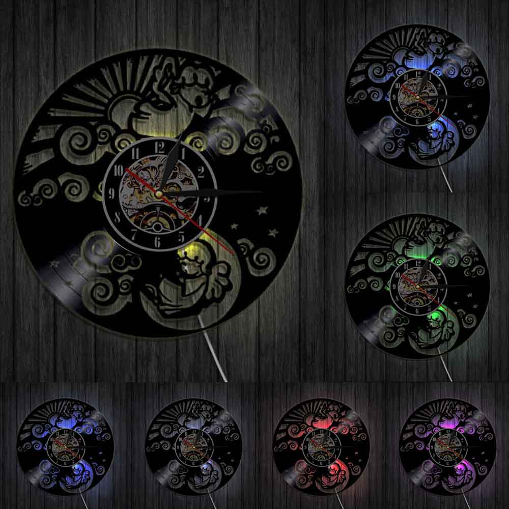 Horloge Murale Design | Baby Angels | Designix - Horloge murales Avec LED   - https://designix.fr/