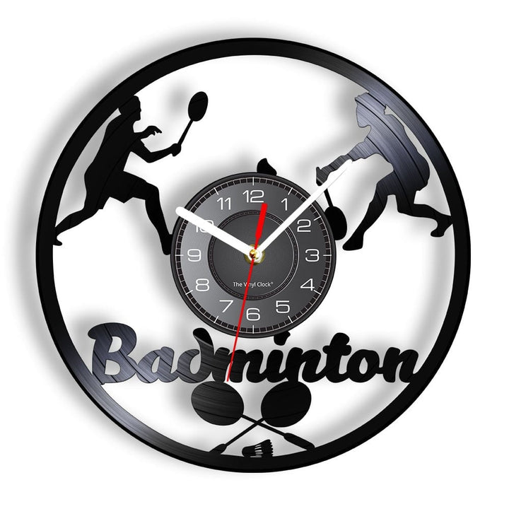 Horloge Murale Design | Badminton | Designix - Horloge murales Sans LED 30 cm  - https://designix.fr/