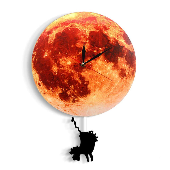 Horloge Murale Design | Balance toi sur la Lune | Designix - Horloge murales R   - https://designix.fr/
