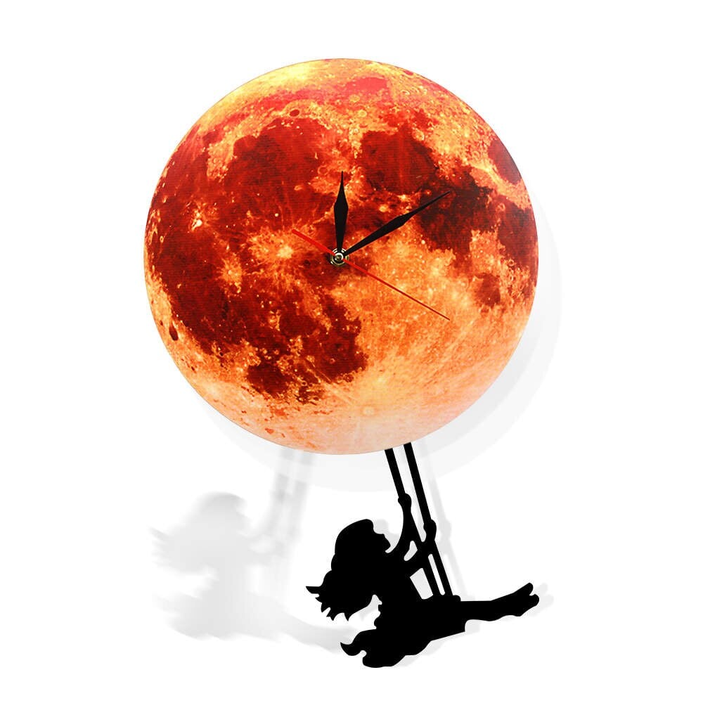 Horloge Murale Design | Balance toi sur la Lune | Designix - Horloge murales A   - https://designix.fr/