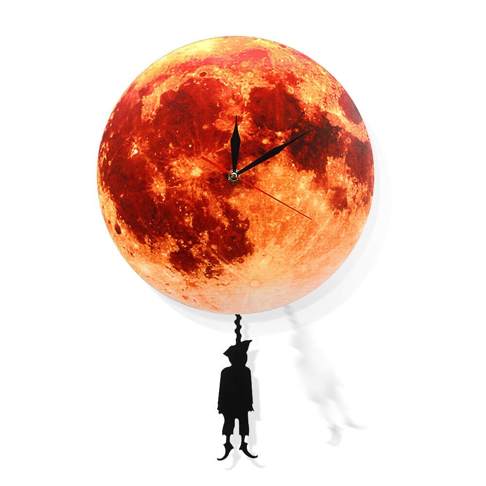 Horloge Murale Design | Balance toi sur la Lune | Designix - Horloge murales M   - https://designix.fr/