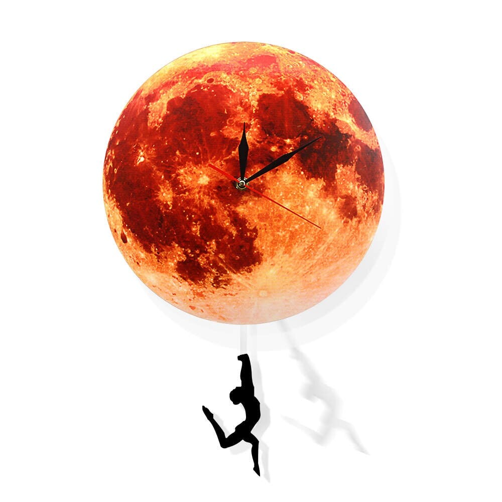 Horloge Murale Design | Balance toi sur la Lune | Designix - Horloge murales    - https://designix.fr/