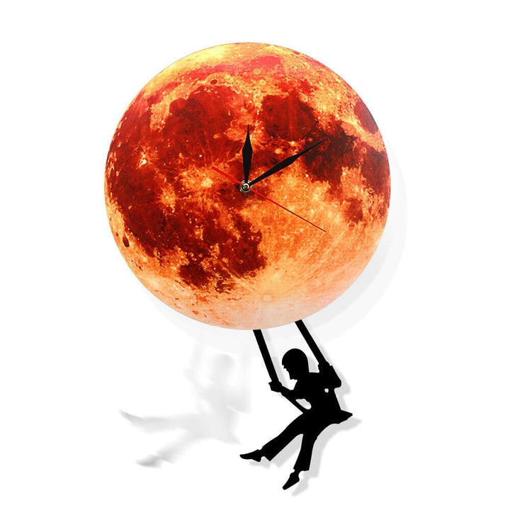 Horloge Murale Design | Balance toi sur la Lune | Designix - Horloge murales L   - https://designix.fr/