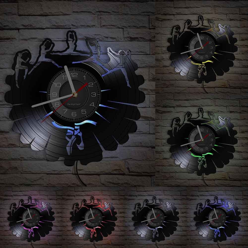 Horloge Murale Design | Ballet | Designix - Horloge murales Avec LED 12 inch  - https://designix.fr/