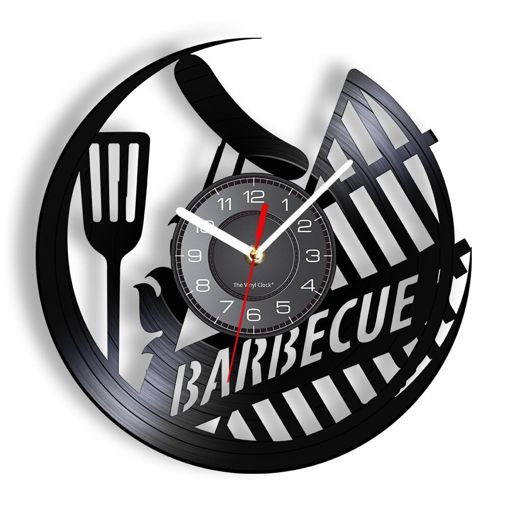 Horloge Murale Design | Barbecue | Designix - Horloge murales Sans LED 30c cm  - https://designix.fr/