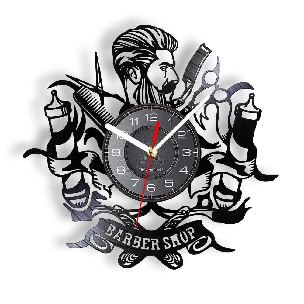 Horloge Murale Design | Barbier | Designix - Horloge murales Sans LED 30 cm  - https://designix.fr/