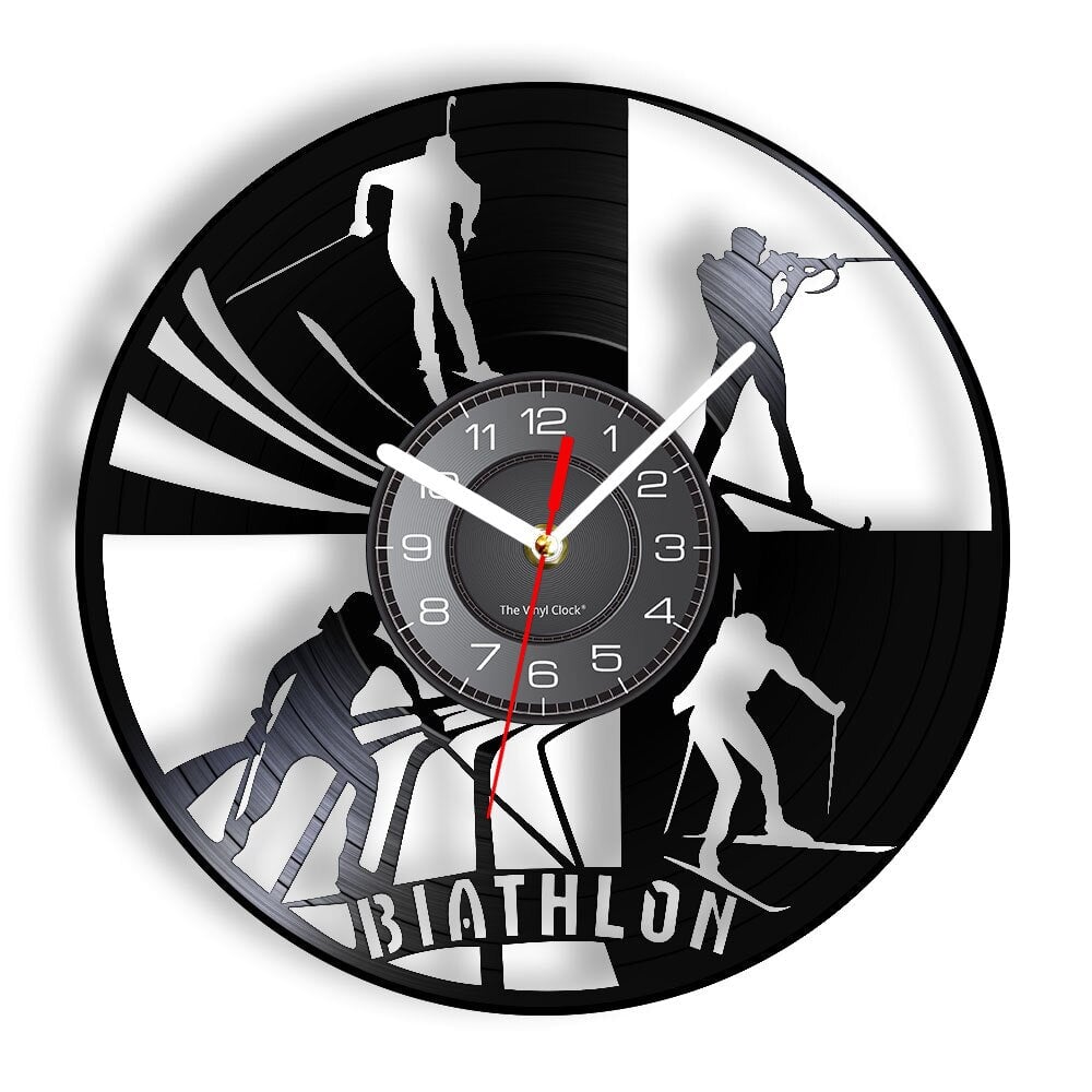 Horloge Murale Design | Biathlon | Designix - Horloge murales Sans LED 30 cm  - https://designix.fr/