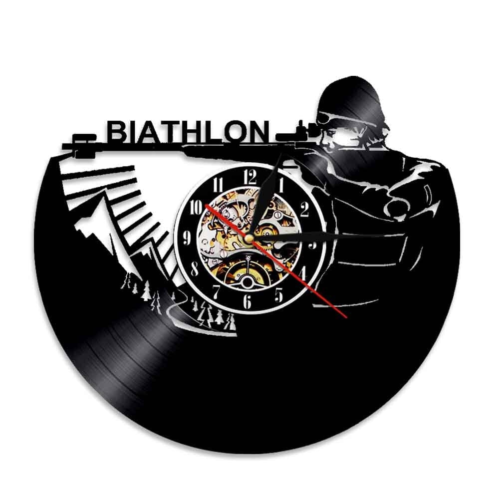 Horloge Murale Design | Biathlon Tir sur cible | Designix - Horloge murales Sans LED   - https://designix.fr/