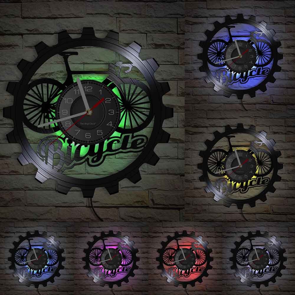 Horloge Murale Design | Bicyclette | Designix - Horloge murales Avec LED 30 cm  - https://designix.fr/