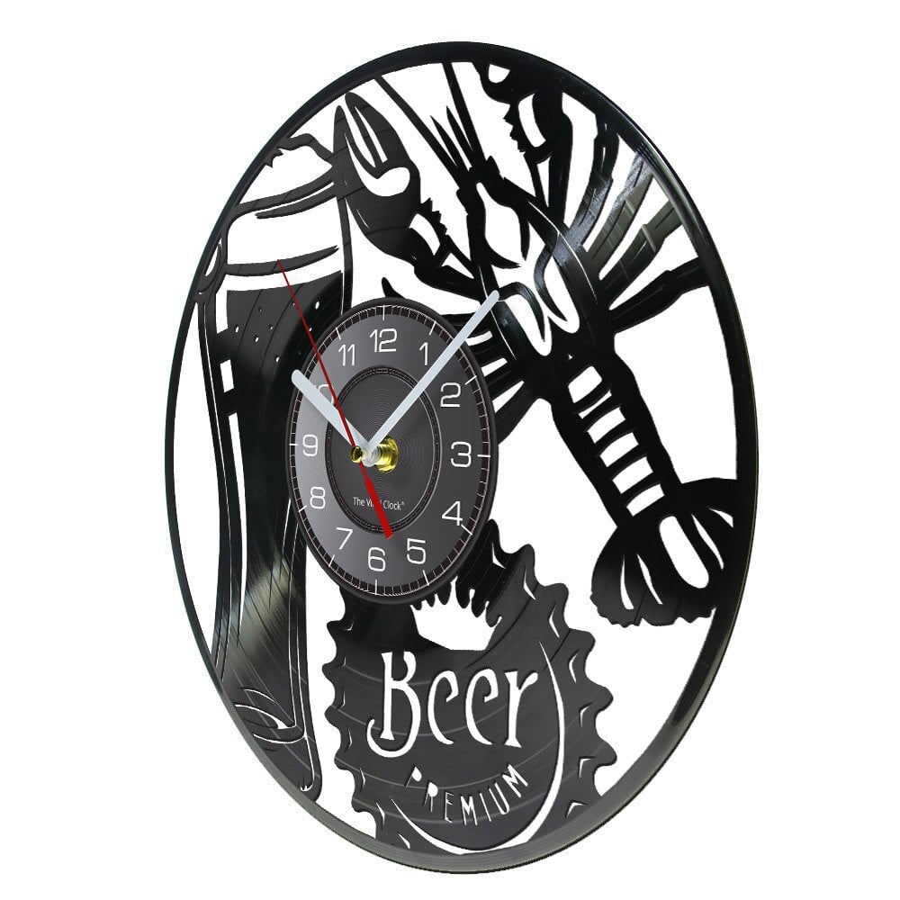 Horloge Murale Design | Bière et homard | Designix - Horloge murales    - https://designix.fr/