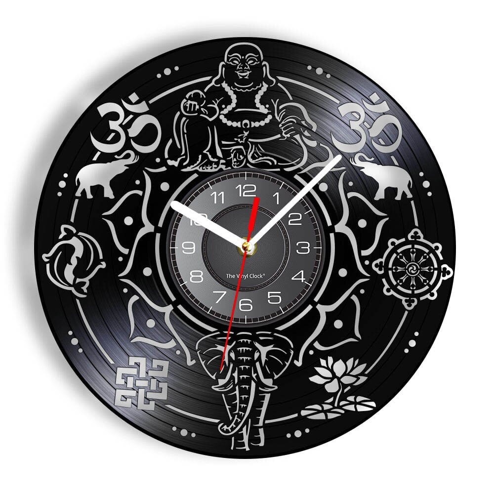 Horloge Murale Design | Bouddhisme | Designix - Horloge murales Sans LED 30 cm  - https://designix.fr/
