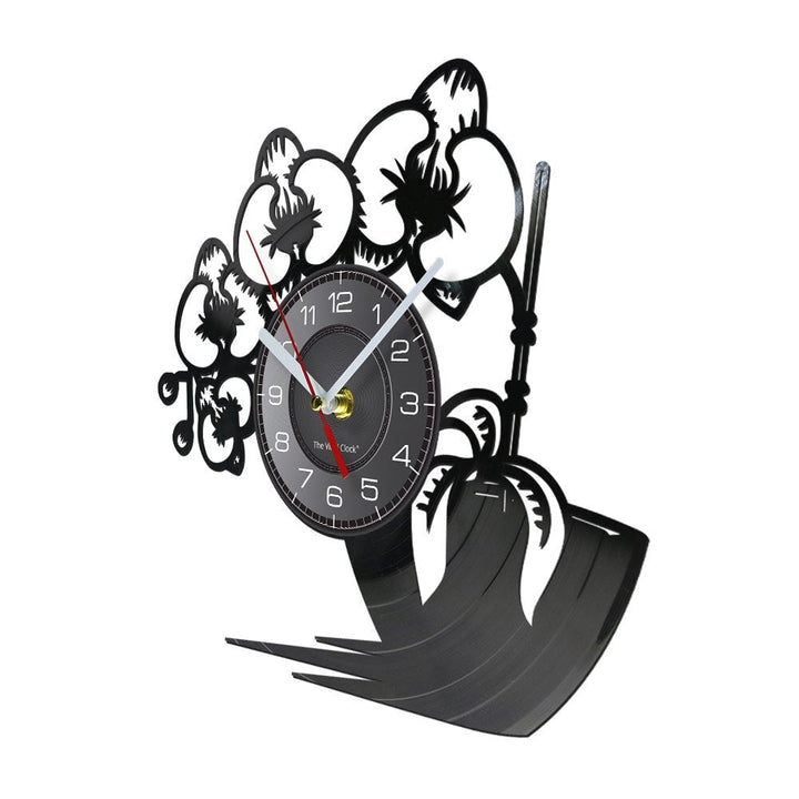 Horloge Murale Design | Bouquet d'Orchidée | Designix - Horloge murales    - https://designix.fr/