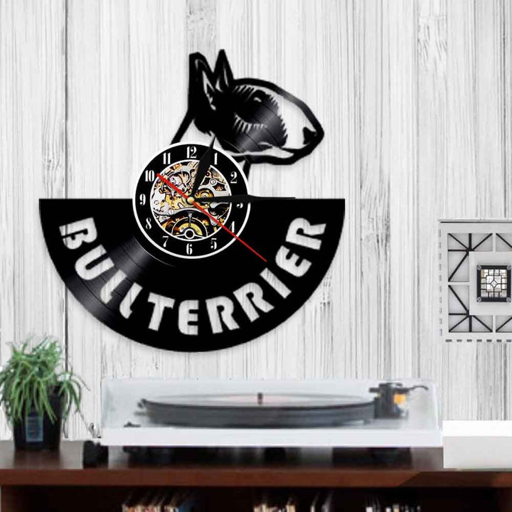 Horloge Murale Design | Bull Terrier | Designix - Horloge murales    - https://designix.fr/