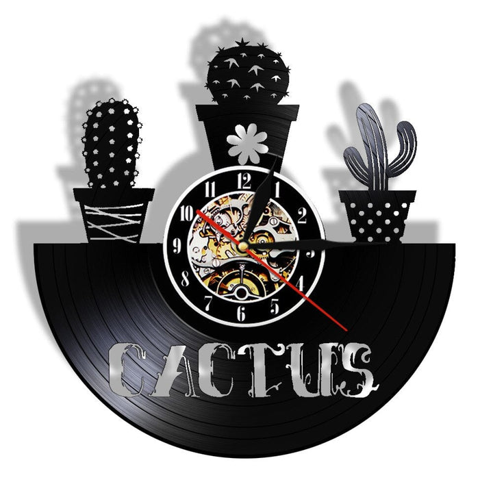Horloge Murale Design | Cactus | Designix - Horloge murales Sans LED   - https://designix.fr/