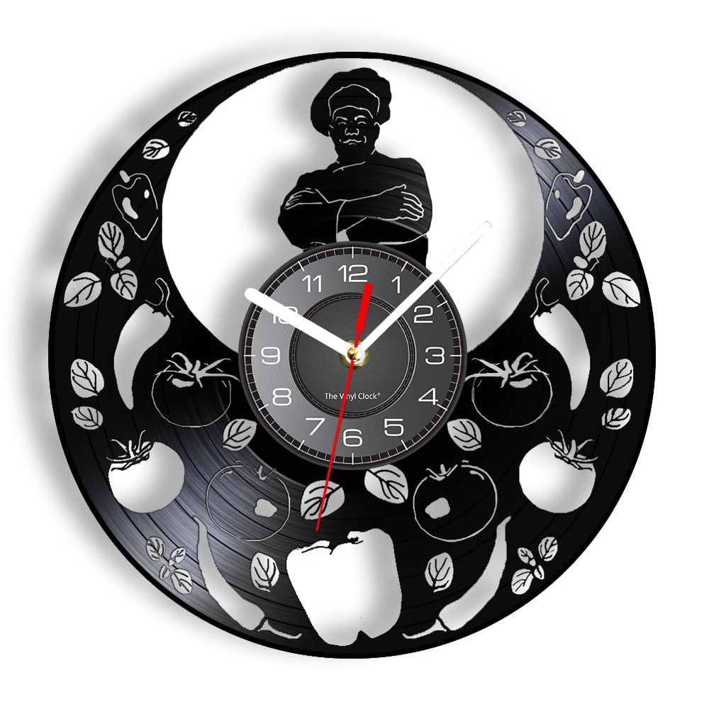 Horloge Murale Design | Chef Cuisinier | Designix - Horloge murales Sans LED 30 cm  - https://designix.fr/