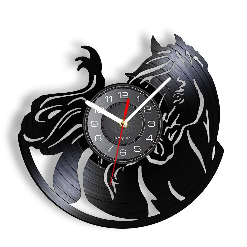 Horloge Murale Design | Cheval Chinois | Designix - Horloge murales Sans LED 30 cm  - https://designix.fr/