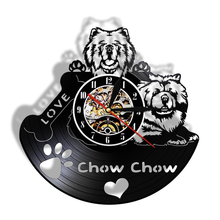 Horloge Murale Design | Chien Chow Chow | Designix - Horloge murales Sans LED 30 cm  - https://designix.fr/