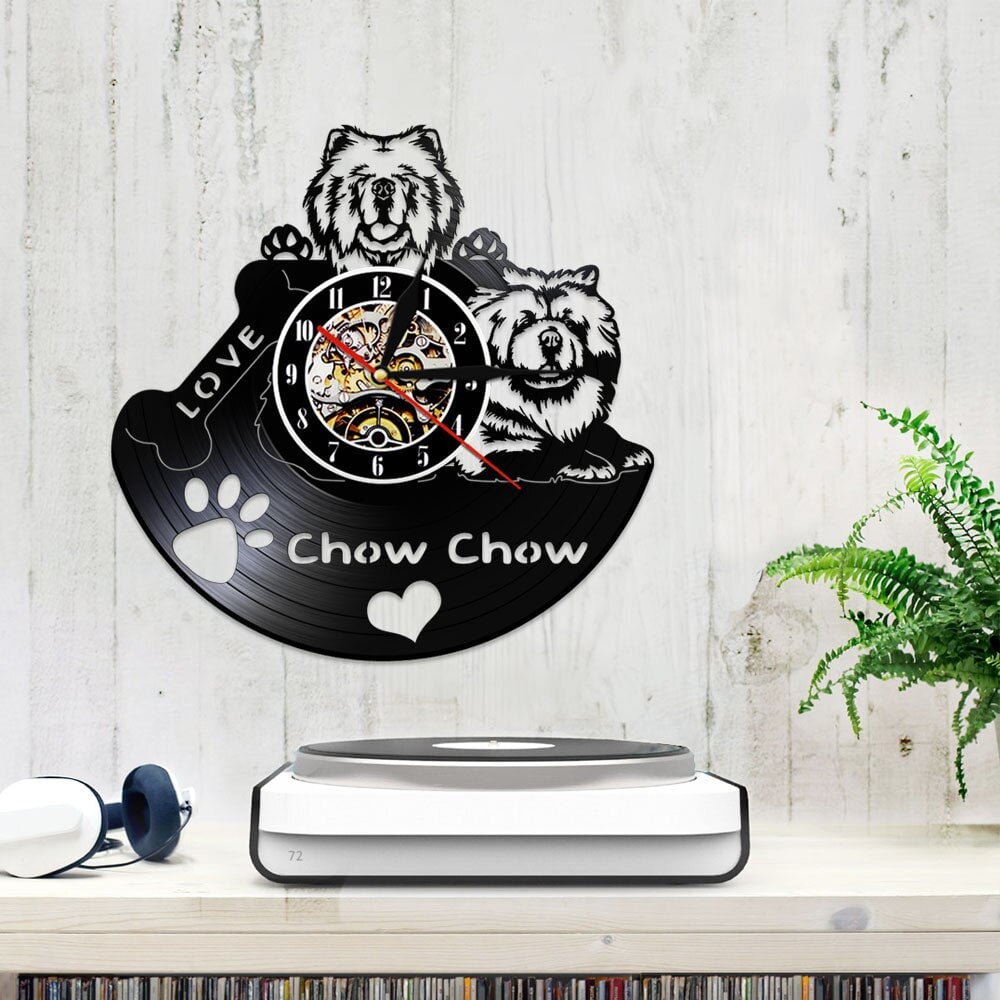 Horloge Murale Design | Chien Chow Chow | Designix - Horloge murales    - https://designix.fr/