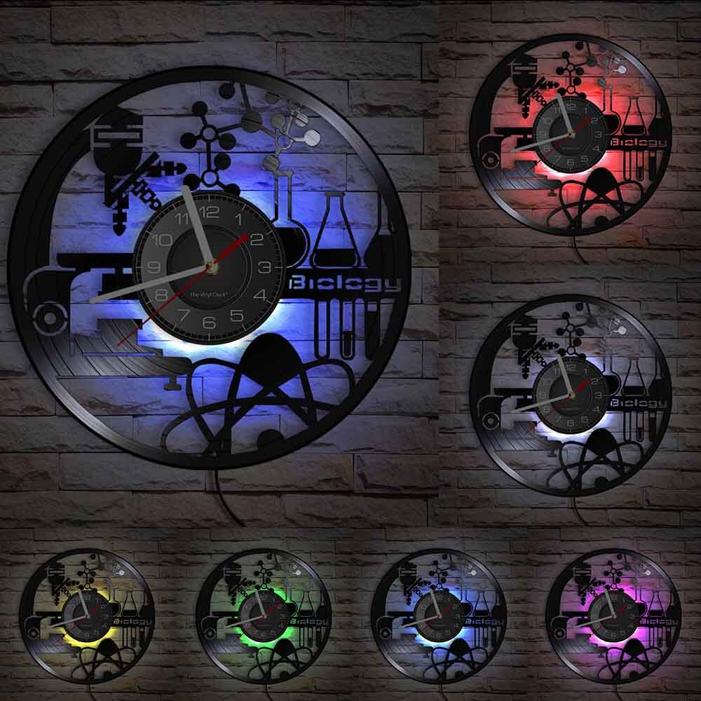 Horloge Murale Design | Chimie | Designix - Horloge murales Avec LED 30 cm  - https://designix.fr/