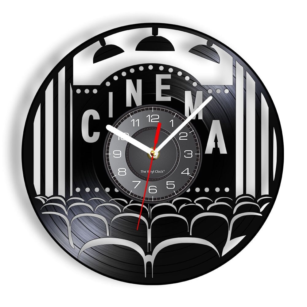 Horloge Murale Design | Cinéma | Designix - Horloge murales Sans LED 30 cm  - https://designix.fr/