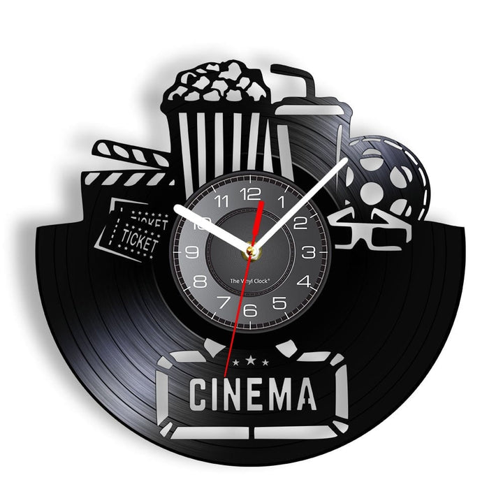 Horloge Murale Design | Cinéma | Designix - Horloge murales Sans LED 30 cm  - https://designix.fr/