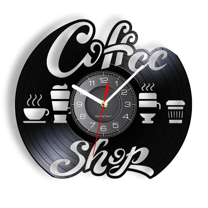 Horloge Murale Design | Coffee Shop | Designix - Horloge murales Sans LED 30 cm  - https://designix.fr/