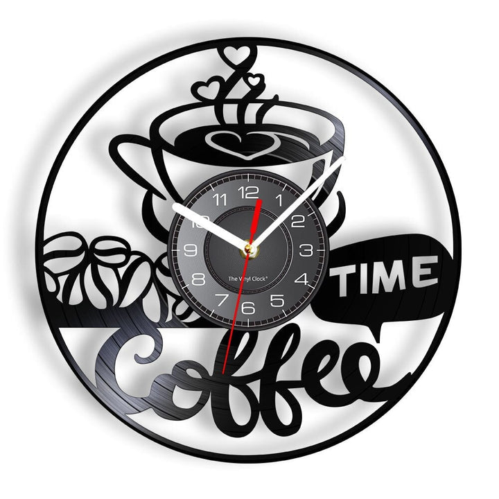 Horloge Murale Design | Coffee Time | Designix - Horloge murales Sans LED 30 time  - https://designix.fr/