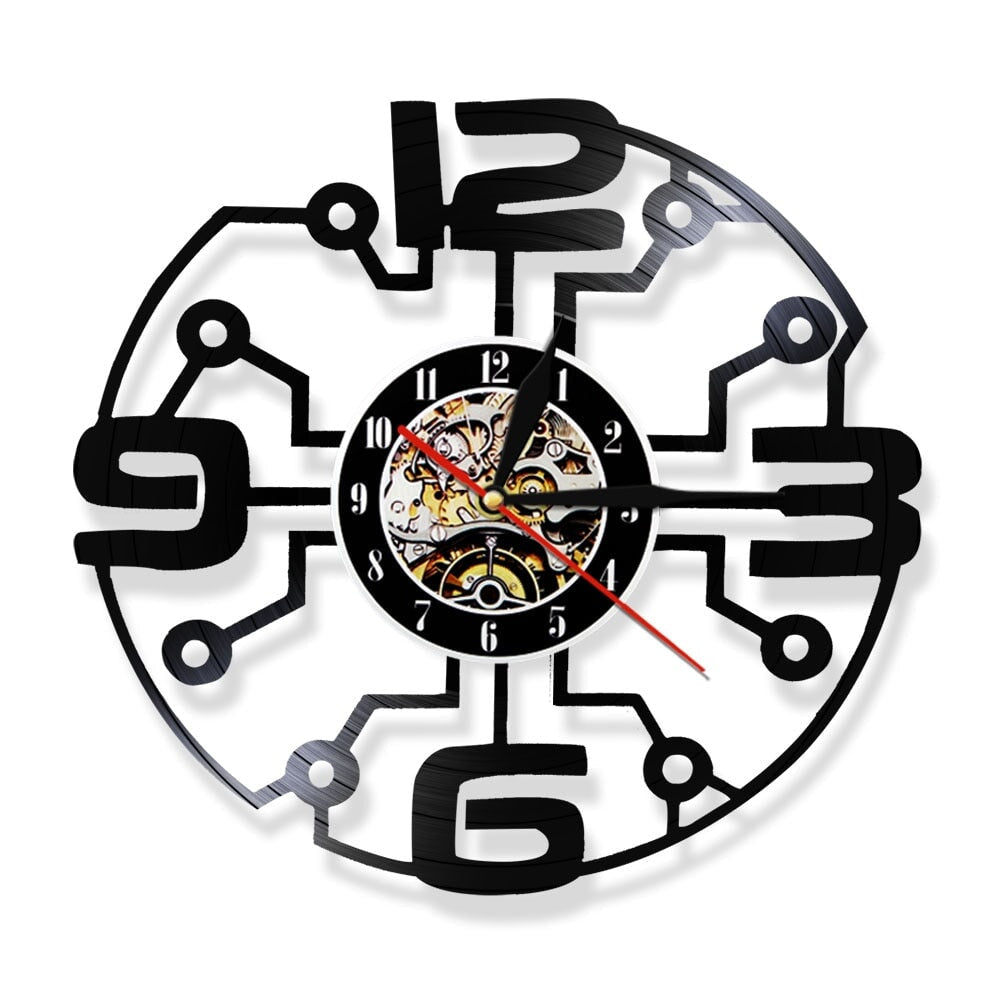 Horloge Murale Design | Connexion Technologique | Designix - Horloge murales Sans LED   - https://designix.fr/