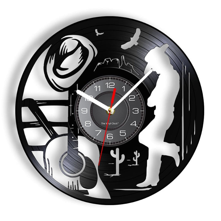 Horloge Murale Design | CowBoy Solitaire | Designix - Horloge murales Sans LED 30 cm  - https://designix.fr/