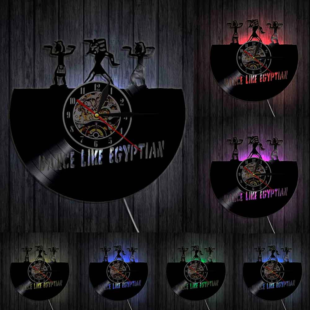 Horloge Murale Design | Danse Comme un Egyptien | Designix - Horloge murales Avec LED   - https://designix.fr/