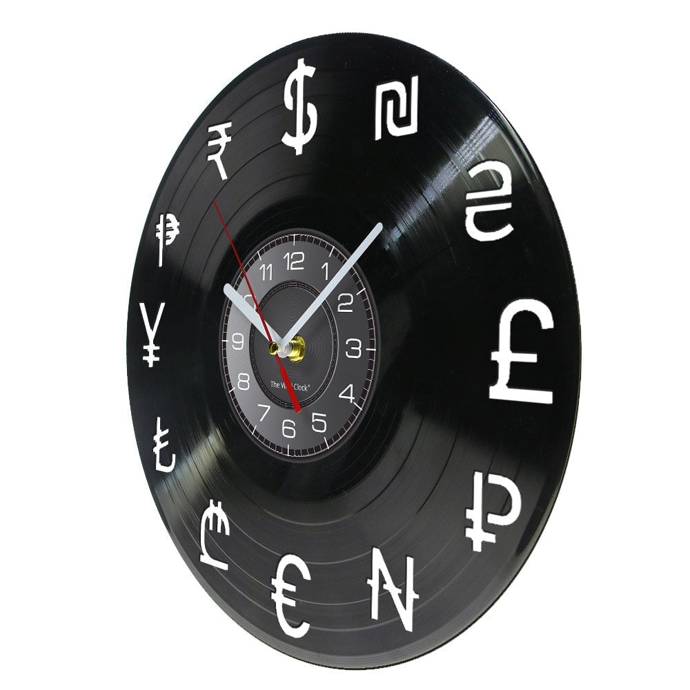 Horloge Murale Design | Devises Monétaires | Designix - Horloge murales    - https://designix.fr/