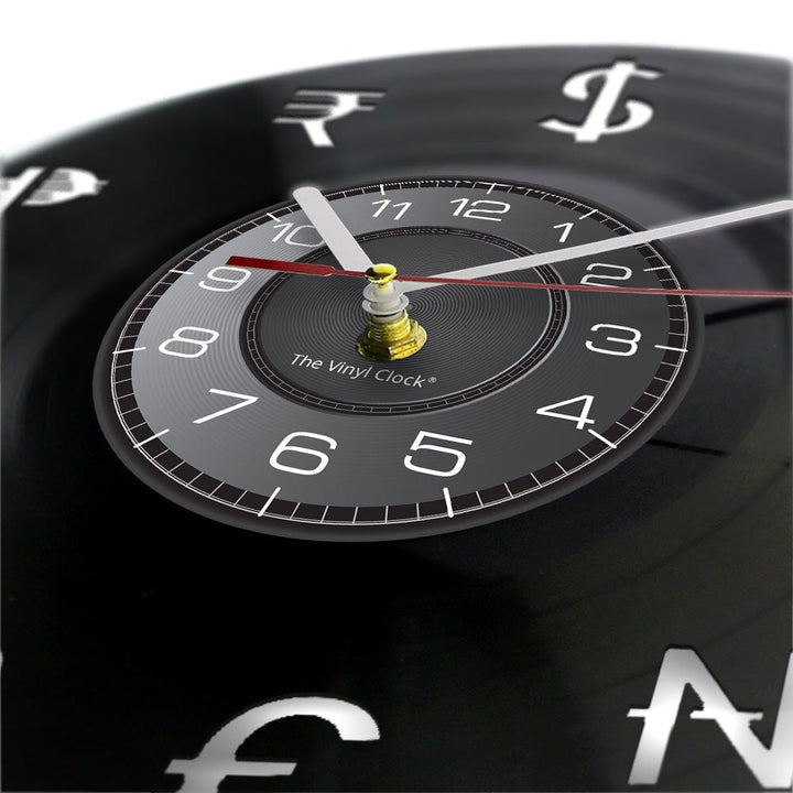 Horloge Murale Design | Devises Monétaires | Designix - Horloge murales    - https://designix.fr/