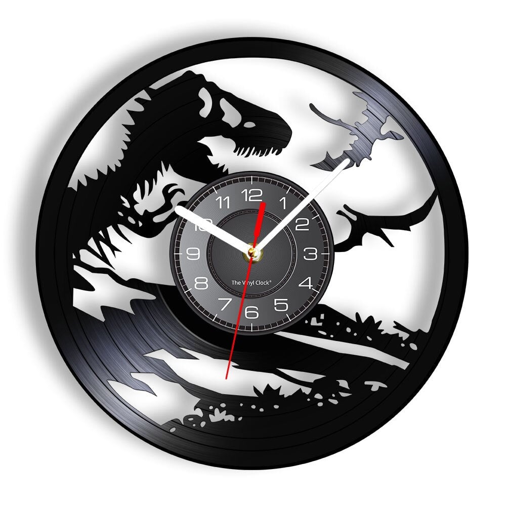 Horloge Murale Design | Dinosaure T-rex | Designix - Horloge murales Sans LED 30 cm  - https://designix.fr/
