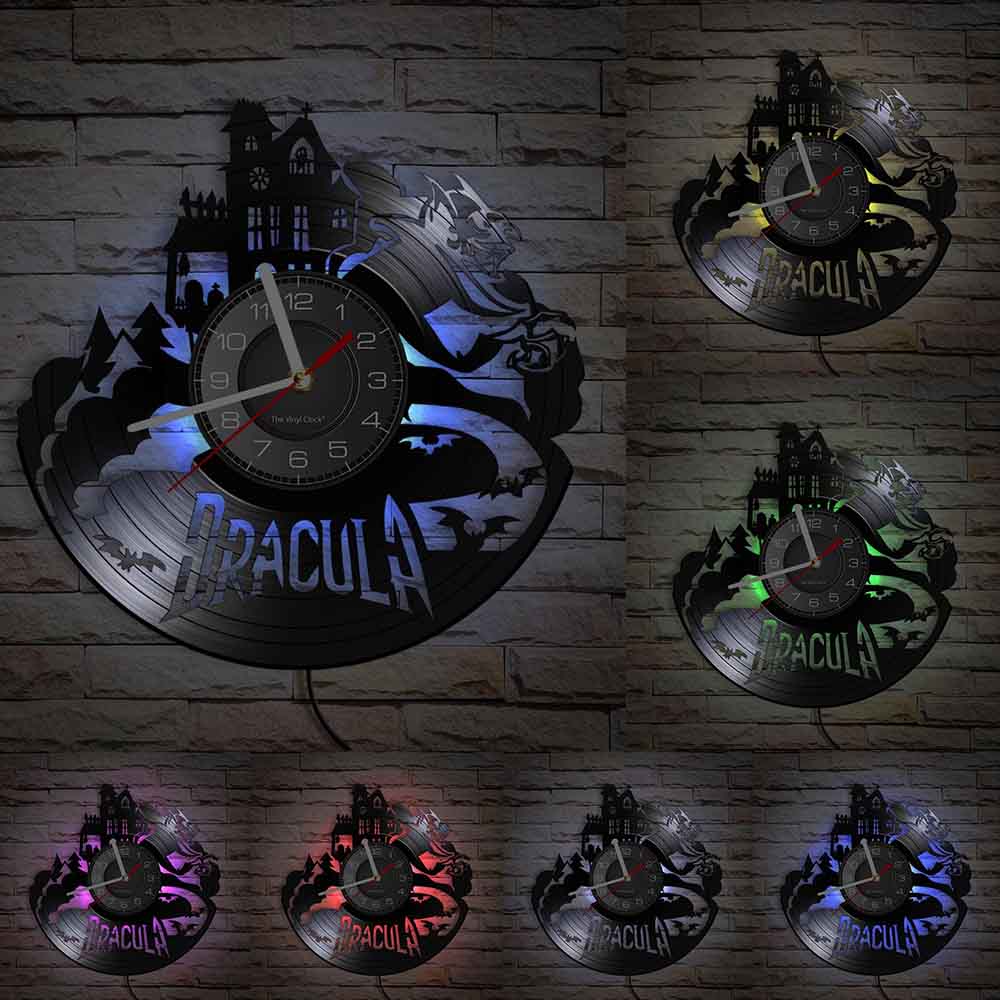 Horloge Murale Design | Dracula | Designix - Horloge murales Avec LED 30 cm  - https://designix.fr/