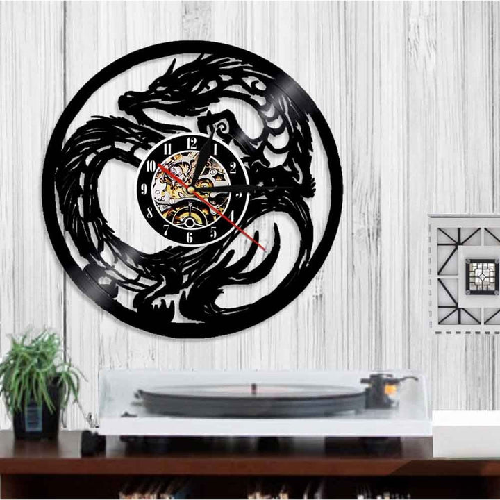 Horloge Murale Design | Dragon Mytique | Designix - Horloge murales    - https://designix.fr/