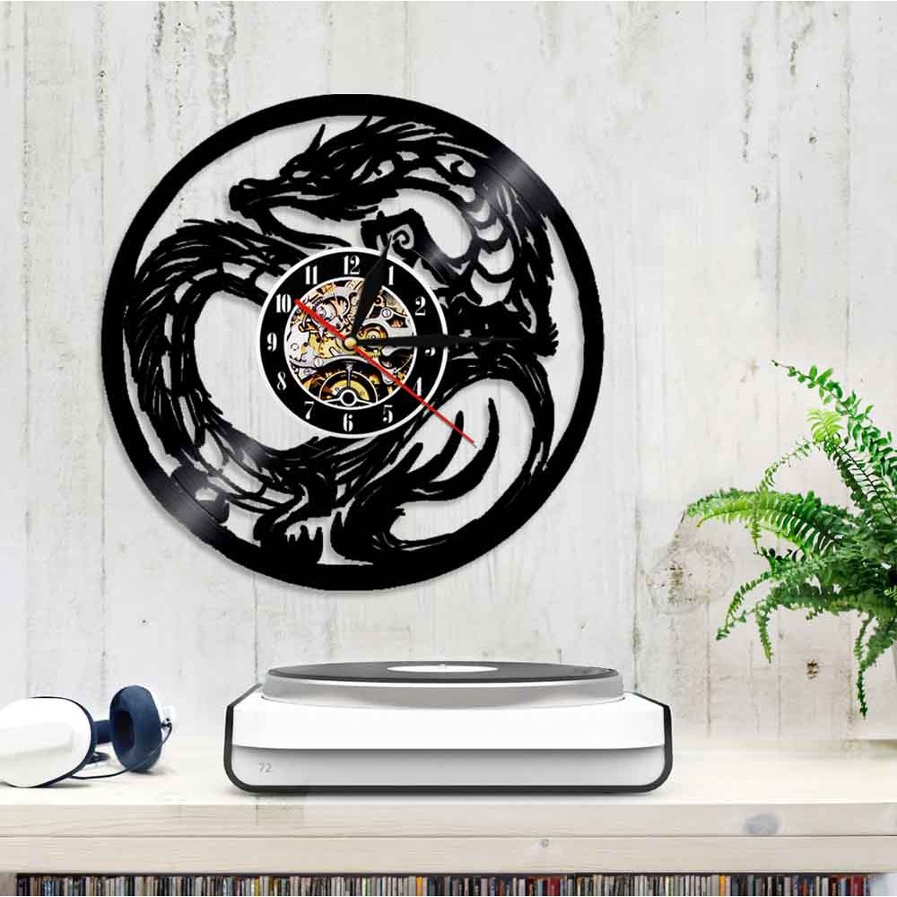 Horloge Murale Design | Dragon Mytique | Designix - Horloge murales    - https://designix.fr/
