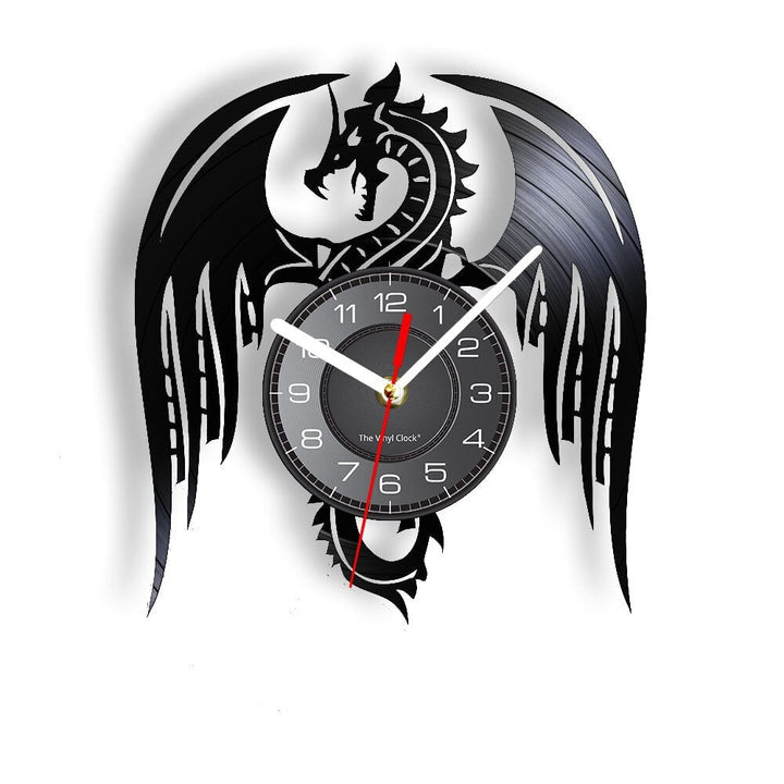 Horloge Murale Design | Dragon Volant | Designix - Horloge murales Sans LED 30 cm  - https://designix.fr/