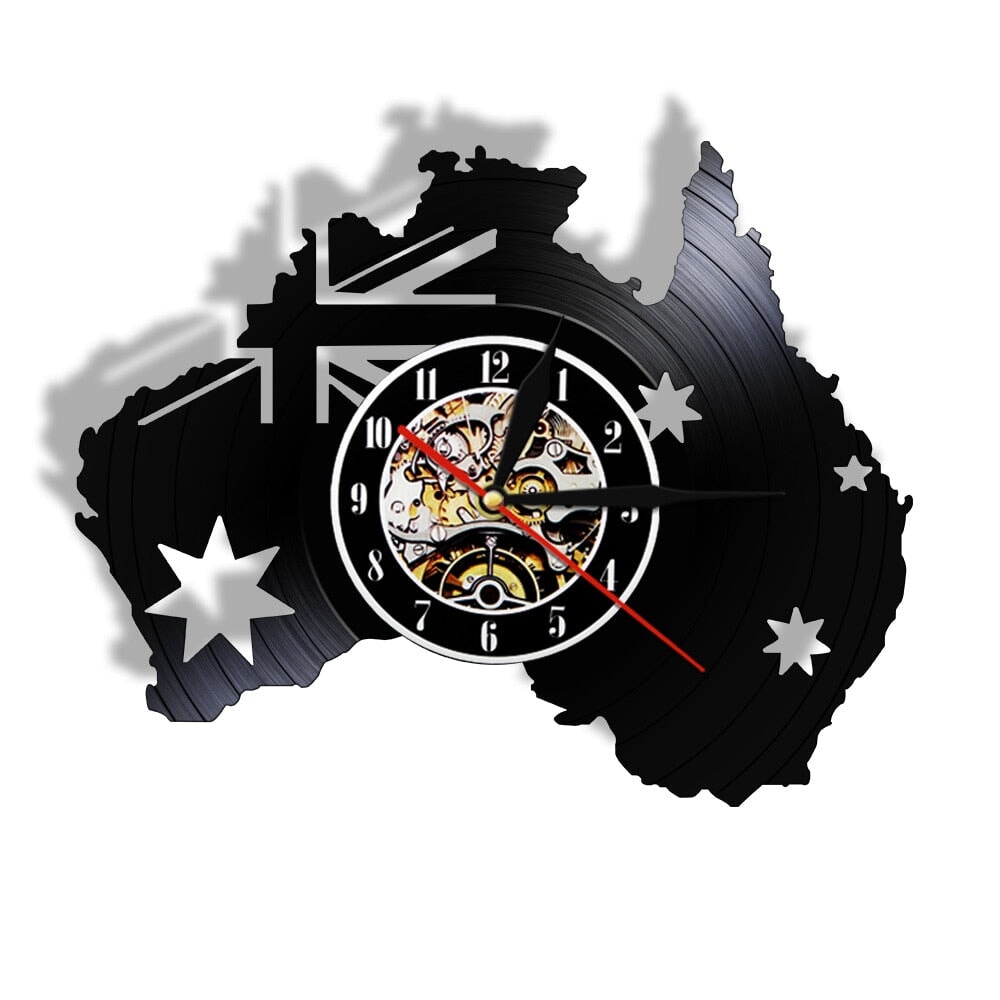 Horloge Murale Design | Drapeau Australien | Designix - Horloge murales Sans LED 30 cm  - https://designix.fr/