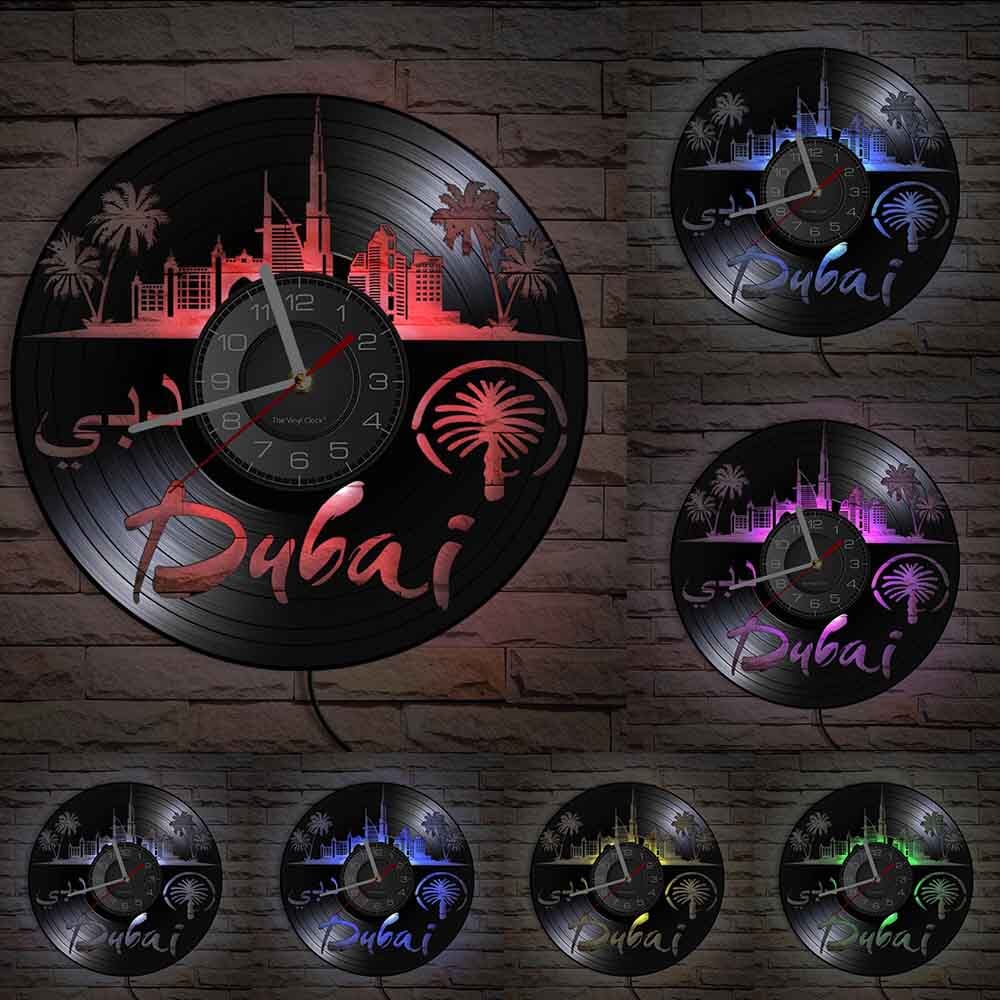 Horloge Murale Design | Dubai | Designix - Horloge murales Avec  LED 30 cm  - https://designix.fr/