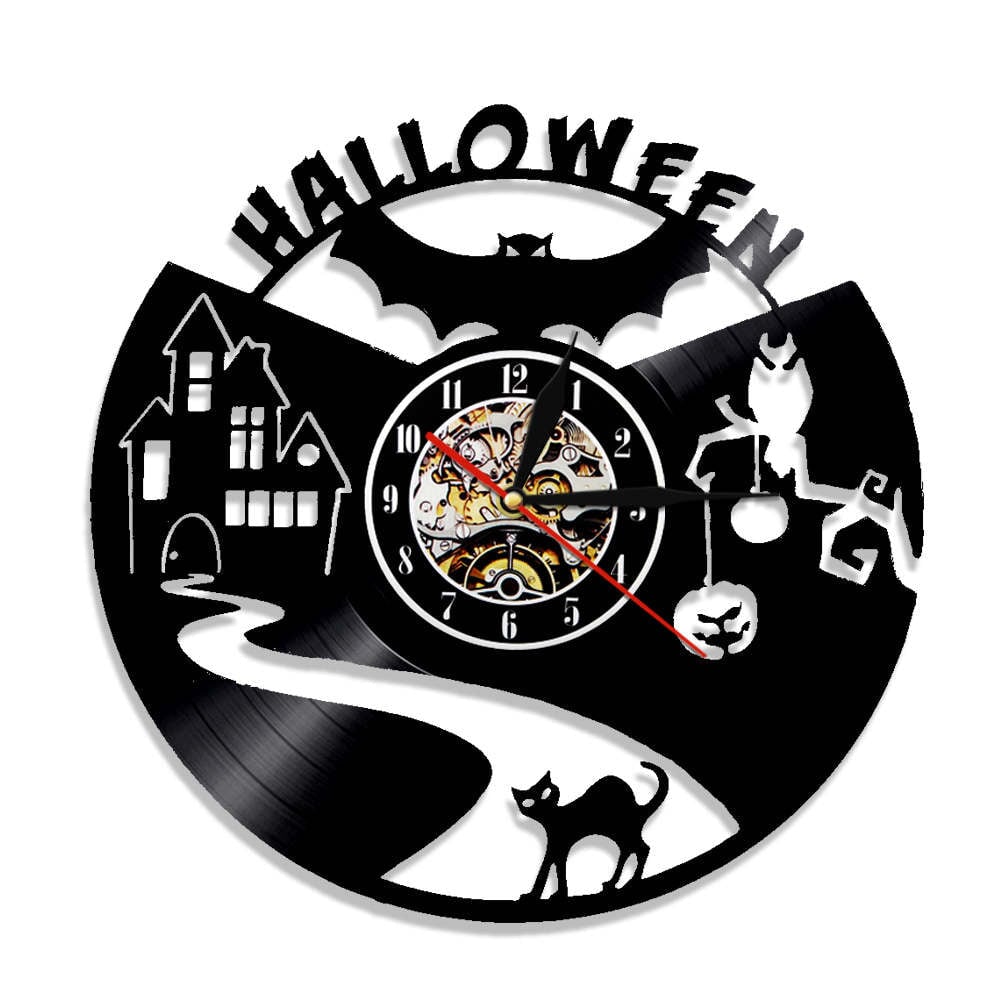 Horloge Murale Design | Halloween | Designix - Horloge murales Avec LED   - https://designix.fr/