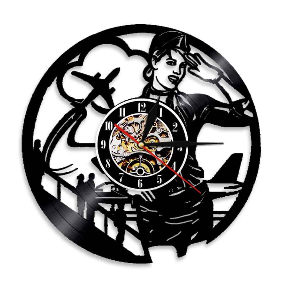 Horloge Murale Design | Hôtesse de l'Air | Designix - Horloge murales Sans LED   - https://designix.fr/